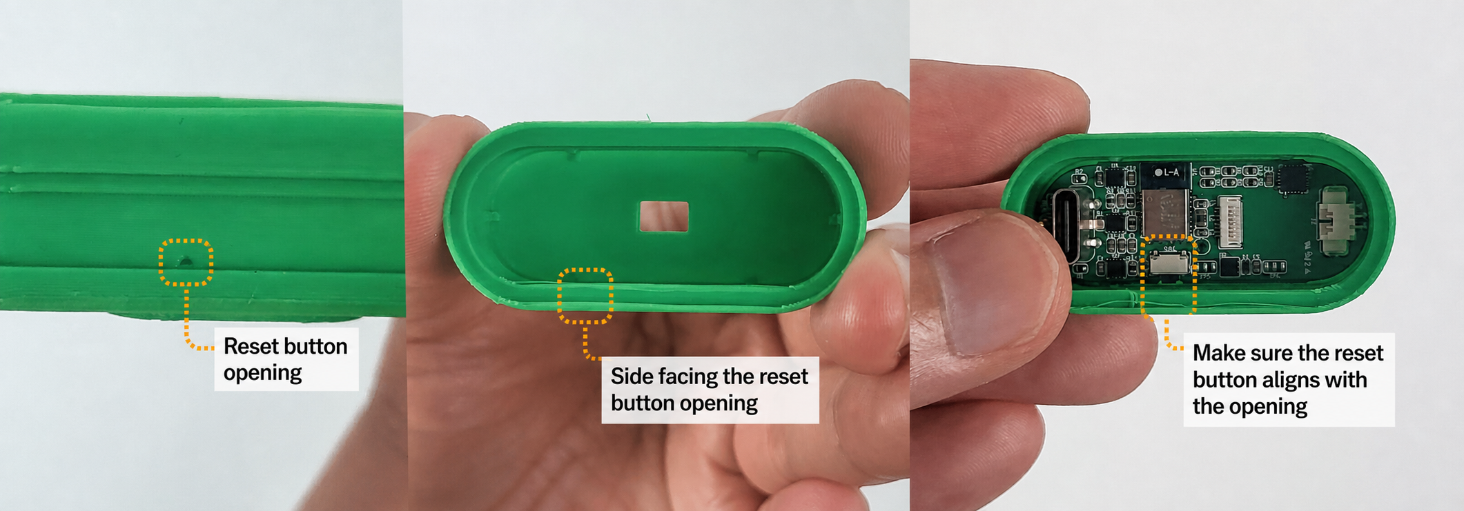 VitalTrack reset button alignment instructions
